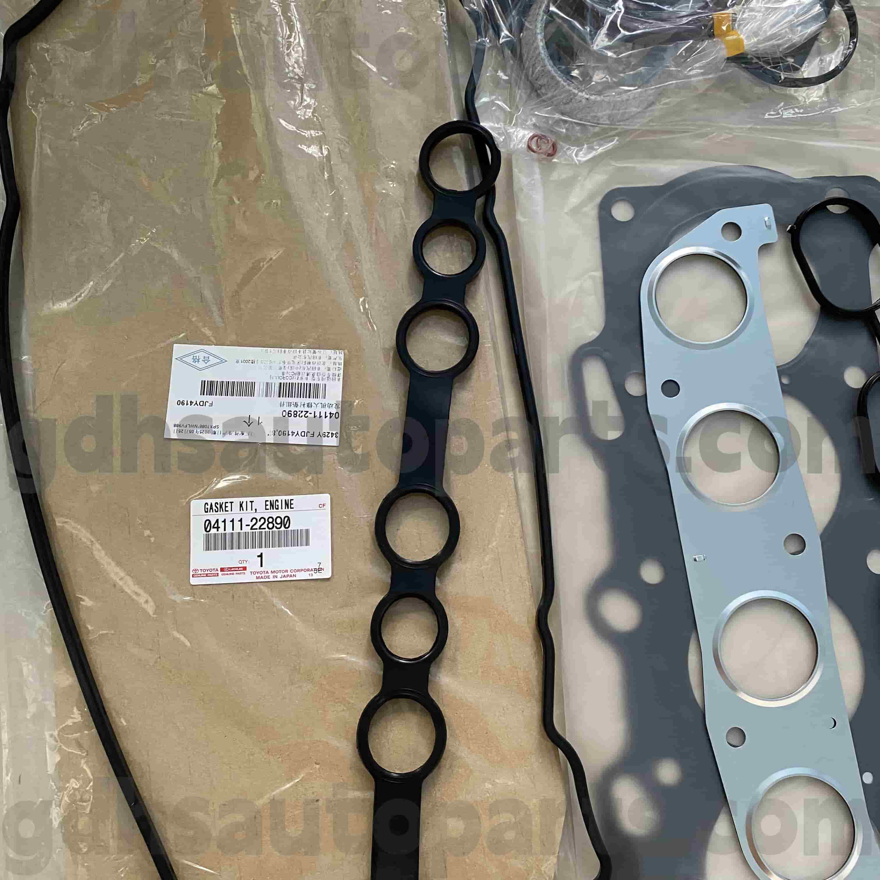 04111-22890 Kit de revisión del motor de piezas genuinas Toyota para Corolla