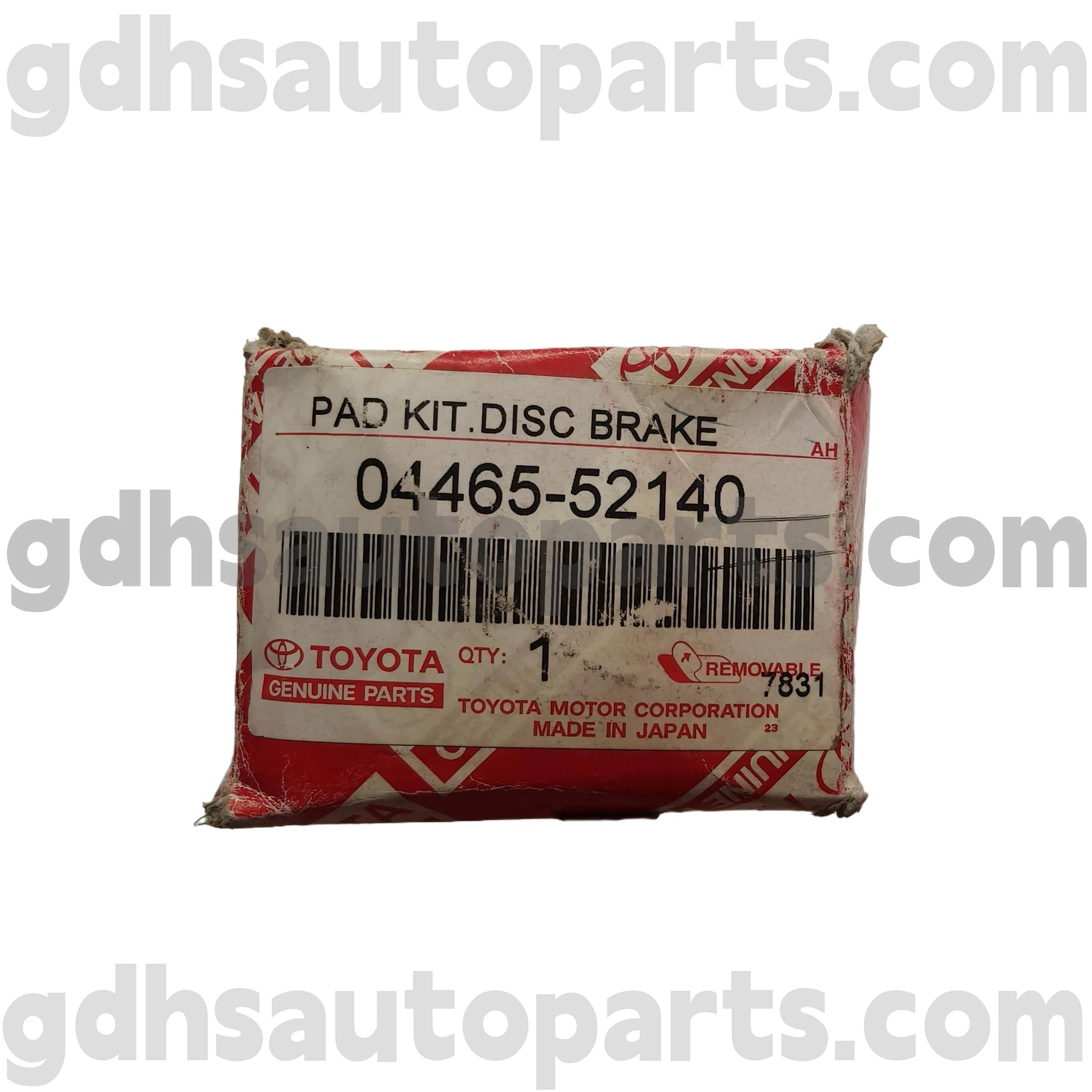 04456-52140 Toyota Piezas genuinas Portas de freno delanteras para el chasis no. AXP41 DLX