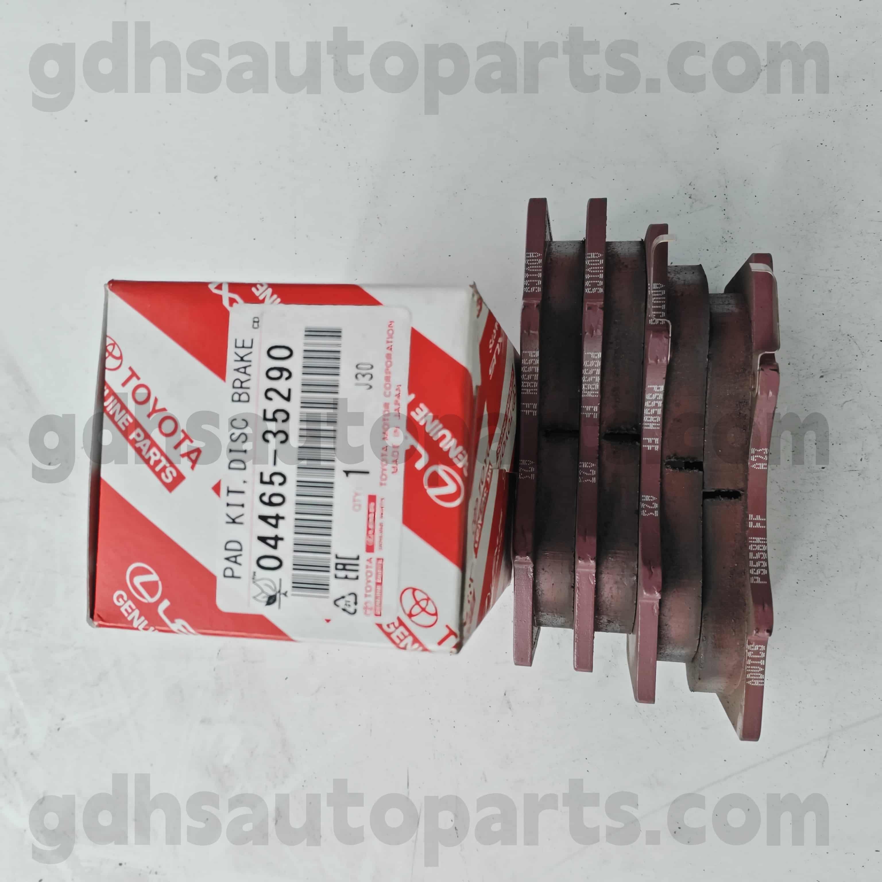 04465-35290 Toyota Piezas genuinas Padera de freno delantera para Land Cruiser Prado 、 Fortuner 、 FJ Cruiser 、 Hilux 、 Sequoia Chassis No.Grj12#, KDJ120, KZJ120, LJ12#, RZJ12#, TRJ12#.. ARL, GCC, Gen
