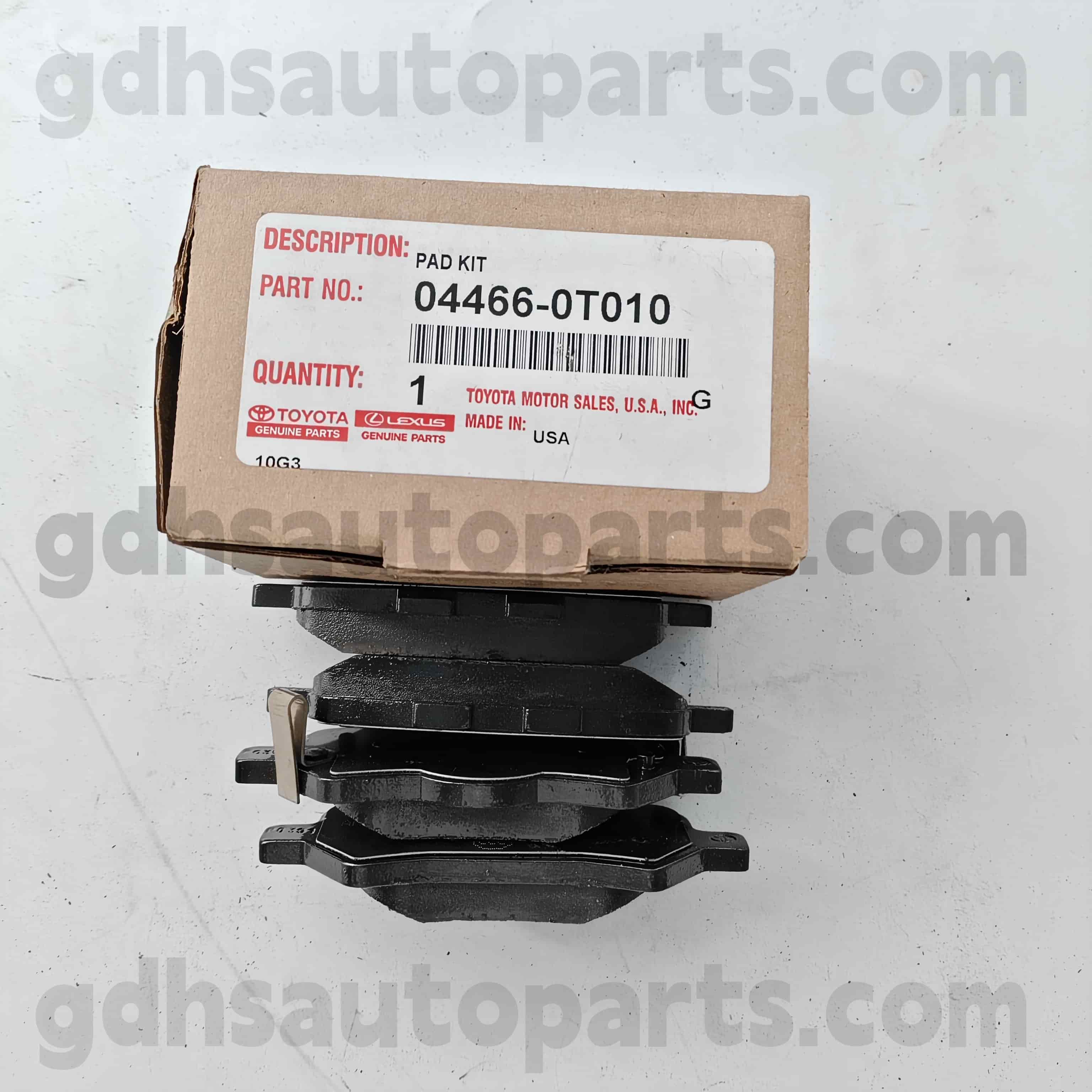 04466-0T010 Toyota Piezas genuinas Padera de freno trasero para el chasis Venza no. AGV1#