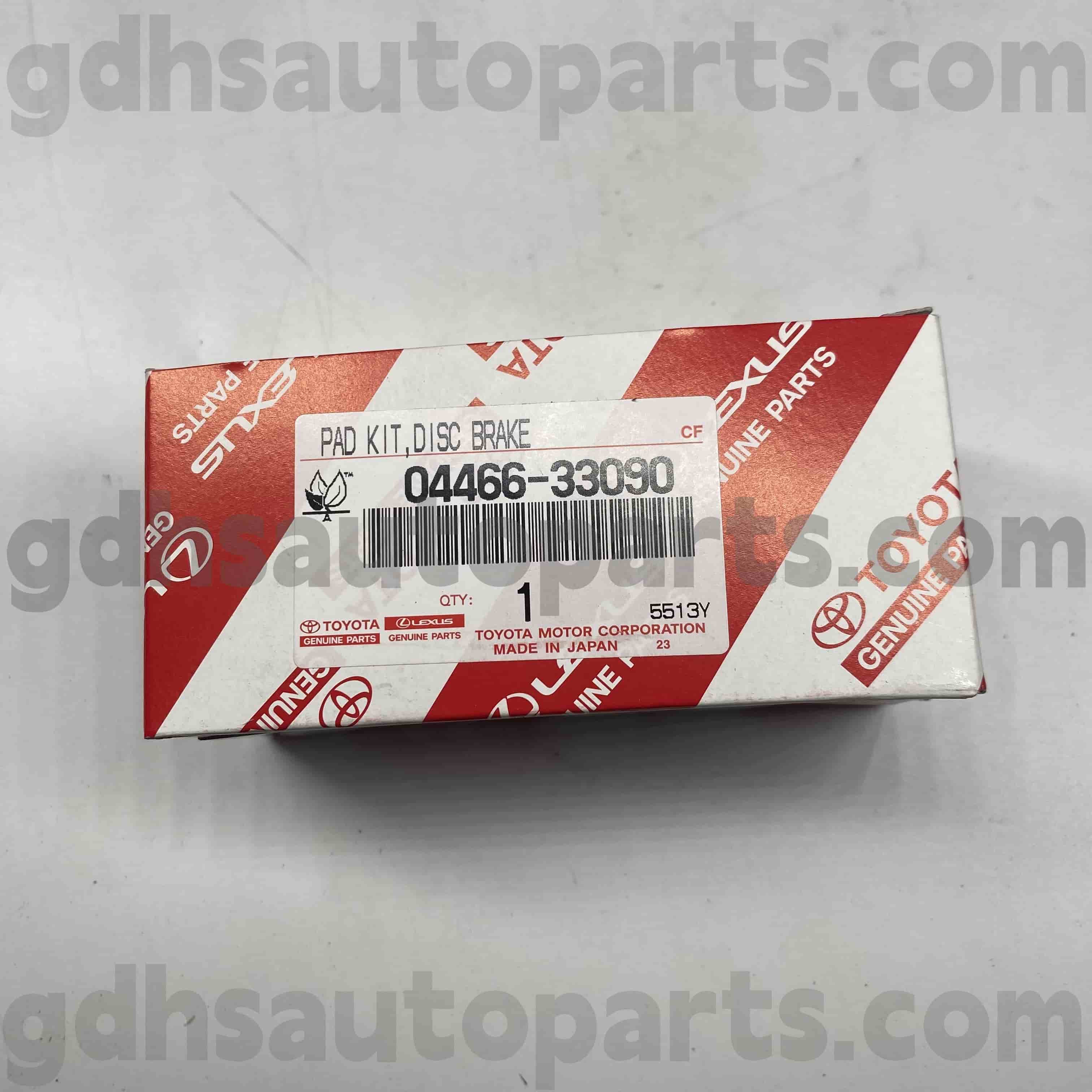 04466-33090 Toyota Piezas genuinas Portas de freno traseras para Camry, Lexus ES300/330 Chasis no. ACV30 MCV30 ES