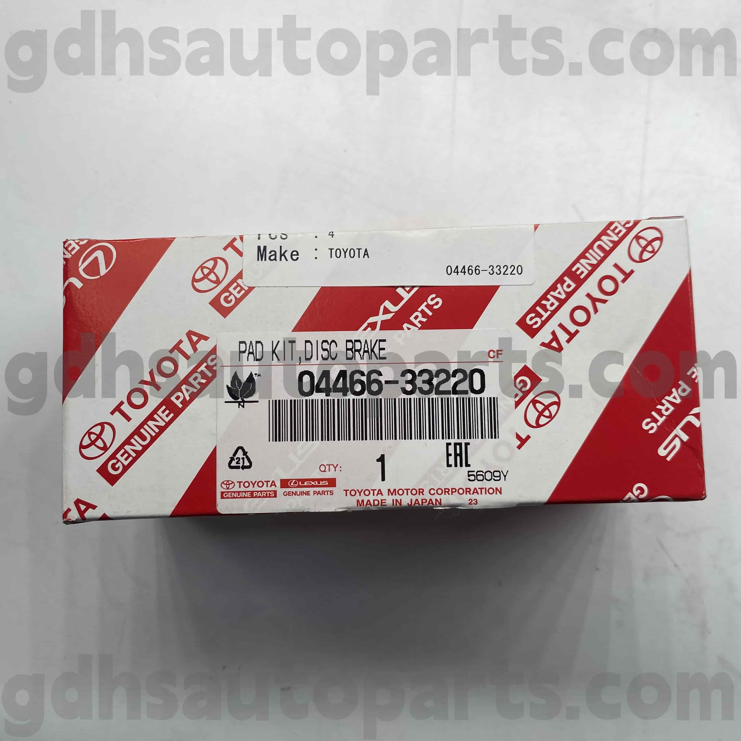 04466-33220 Toyota Piezas genuinas pastillas de freno traseras para camry/híbrido, Lexus UX250H/200 Chasis no. Axvh70