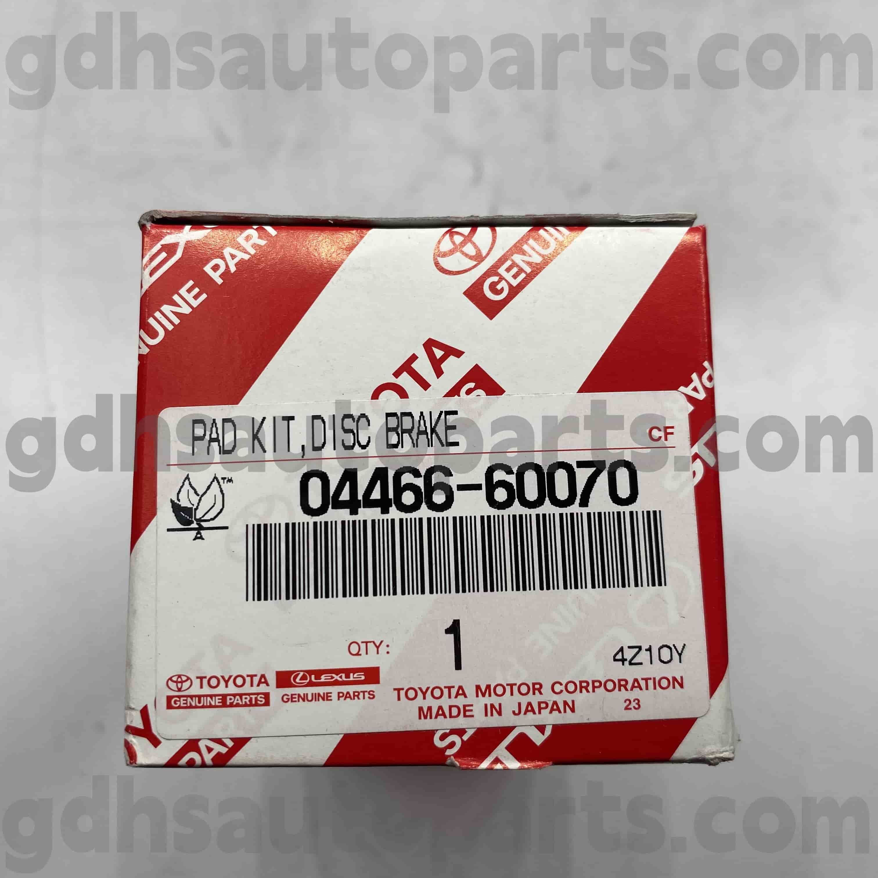 04466-60070 Toyota Piezas genuinas Portas de freno traseras para Land Cruiser, LX470 Chasis no. FZJ100 UZJ100