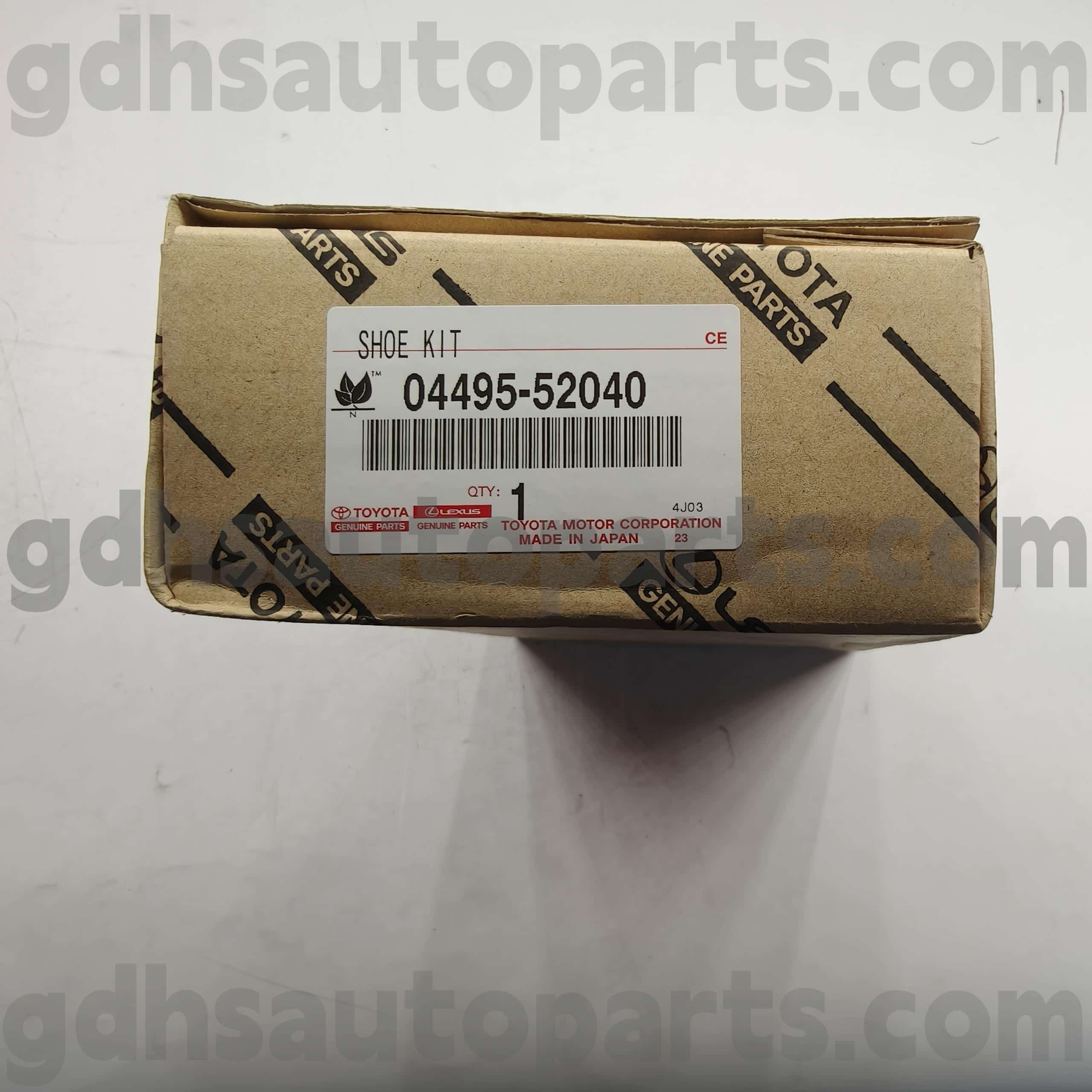 04495-52040 Toyota Piezas genuinas pastillas de freno para Celica, Toyota XA, Platz Chasis no. AXP4# ZZE12#
