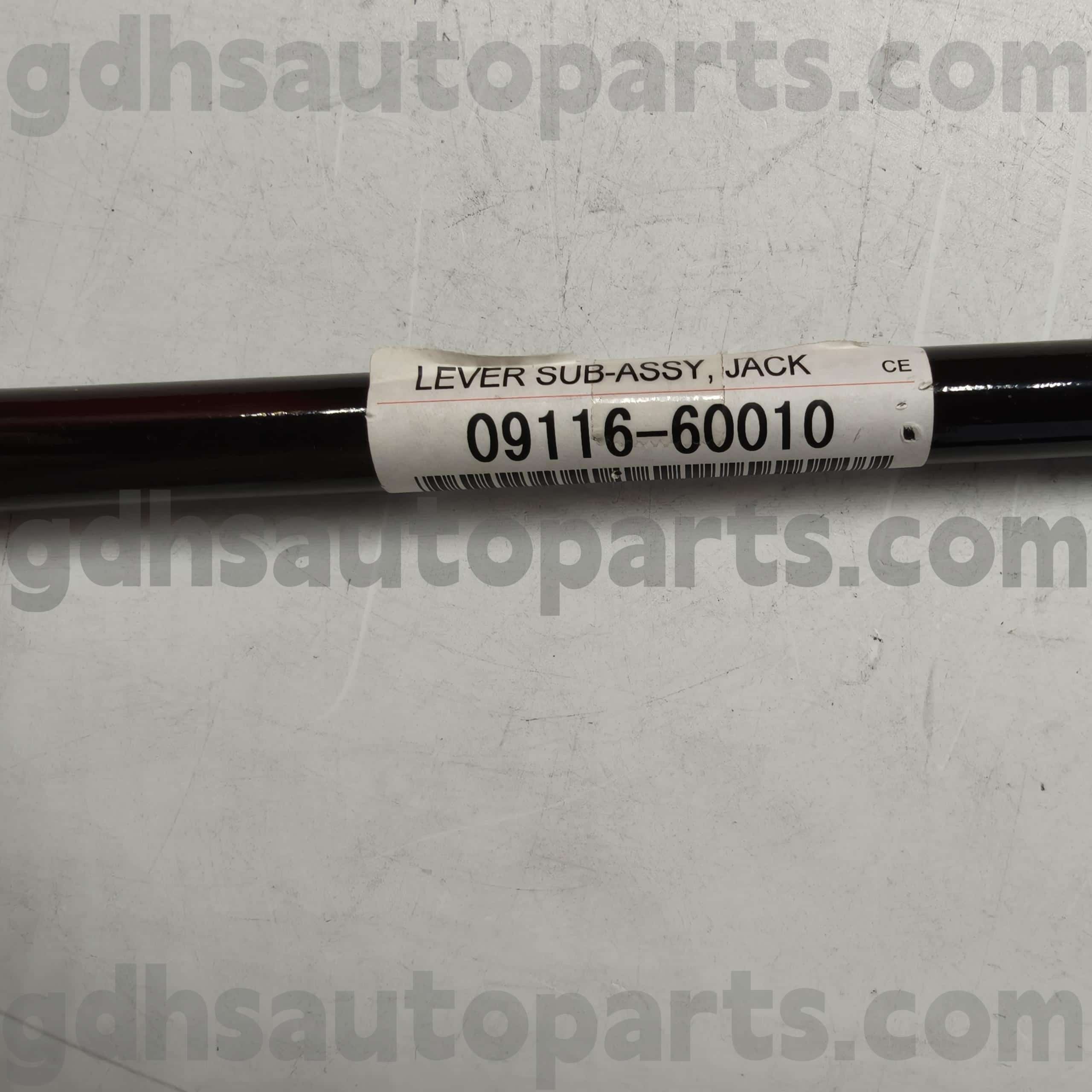 09116-60010 Toyota Genuine Parts Jack Many para Mega Cruiser, Previa, Granvia Chassis no. FZJ80