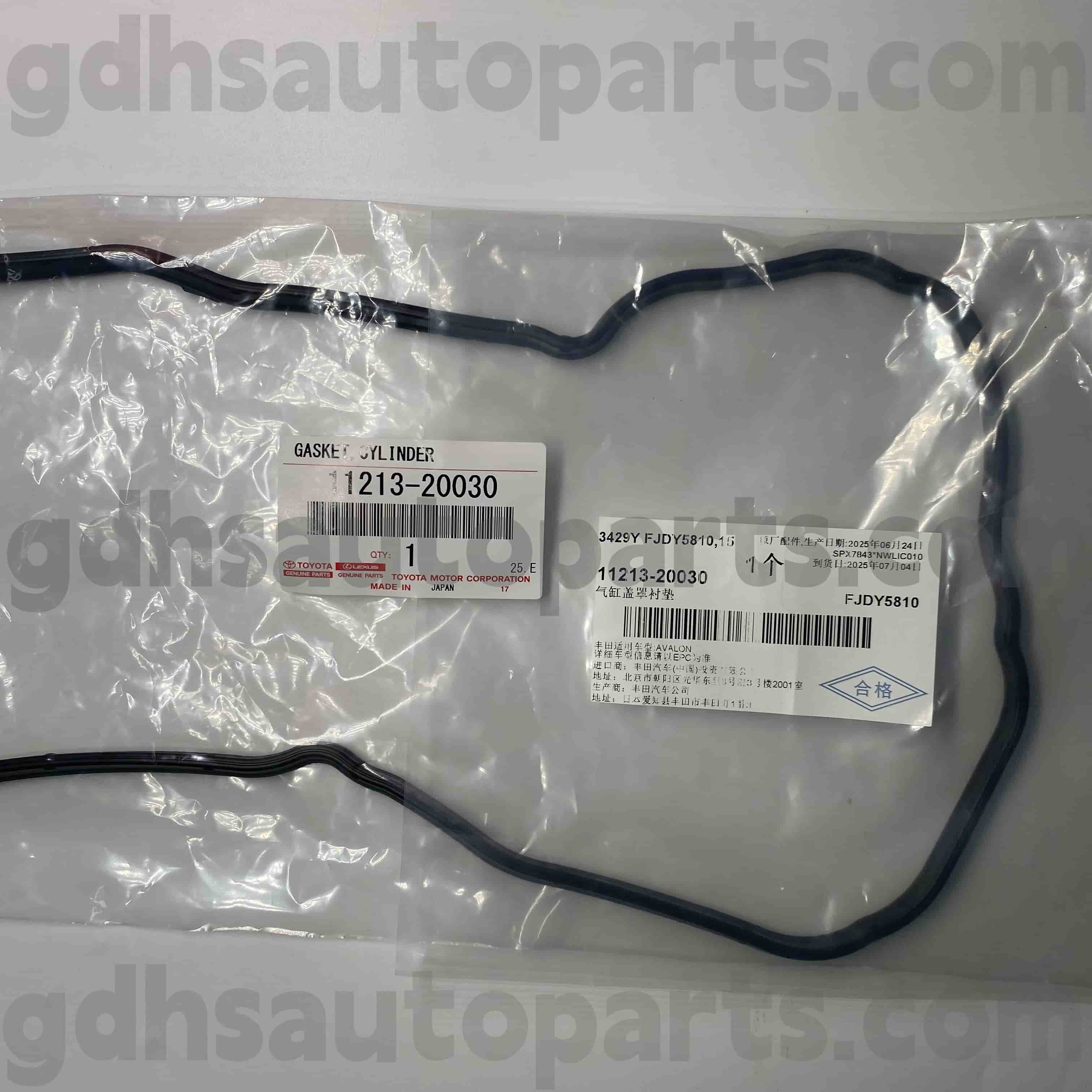 11213-20030 Toyota Piezas genuinas Válvula derecha Anillo de goma para Kluger HV, Harrier, Lexus ES300/330 Chasis no. MCV30 MCU35 MNH10