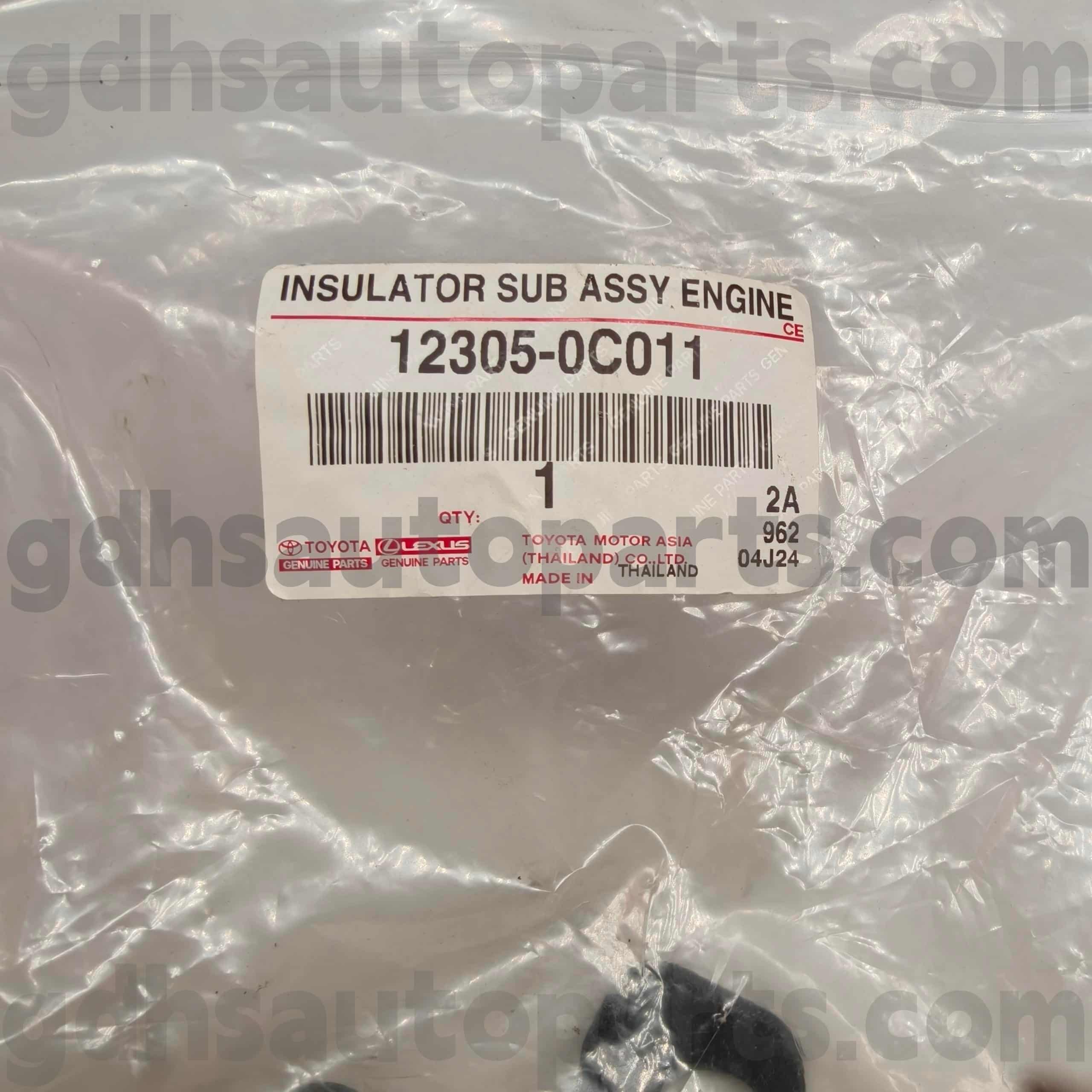 12305-0C011 Soporte de motor derecho de piezas originales Toyota para HILUX, chasis FORTUNER NO.TGN51