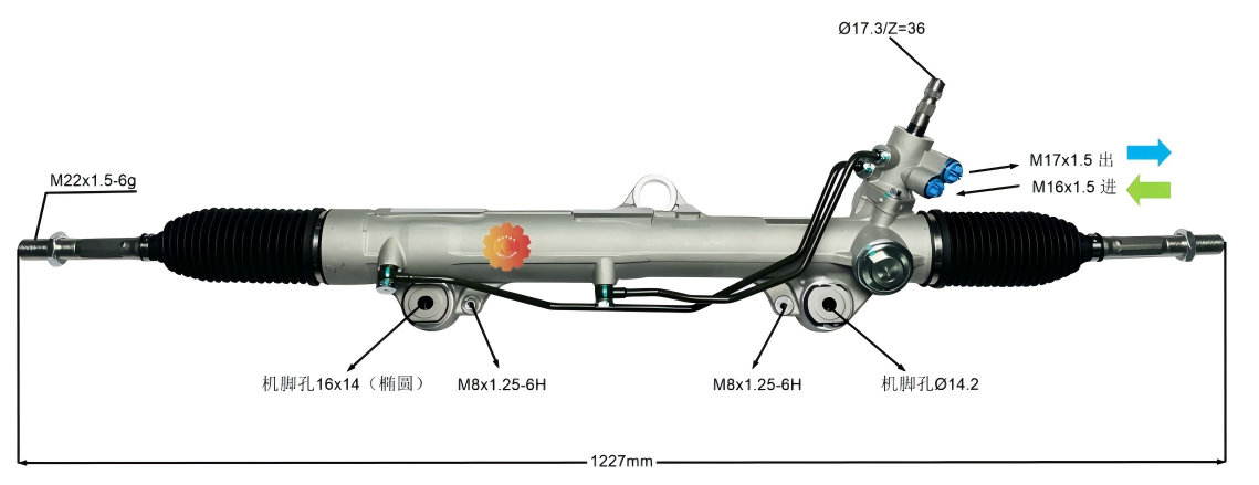 44200-60170 Engranaje de dirección automotriz