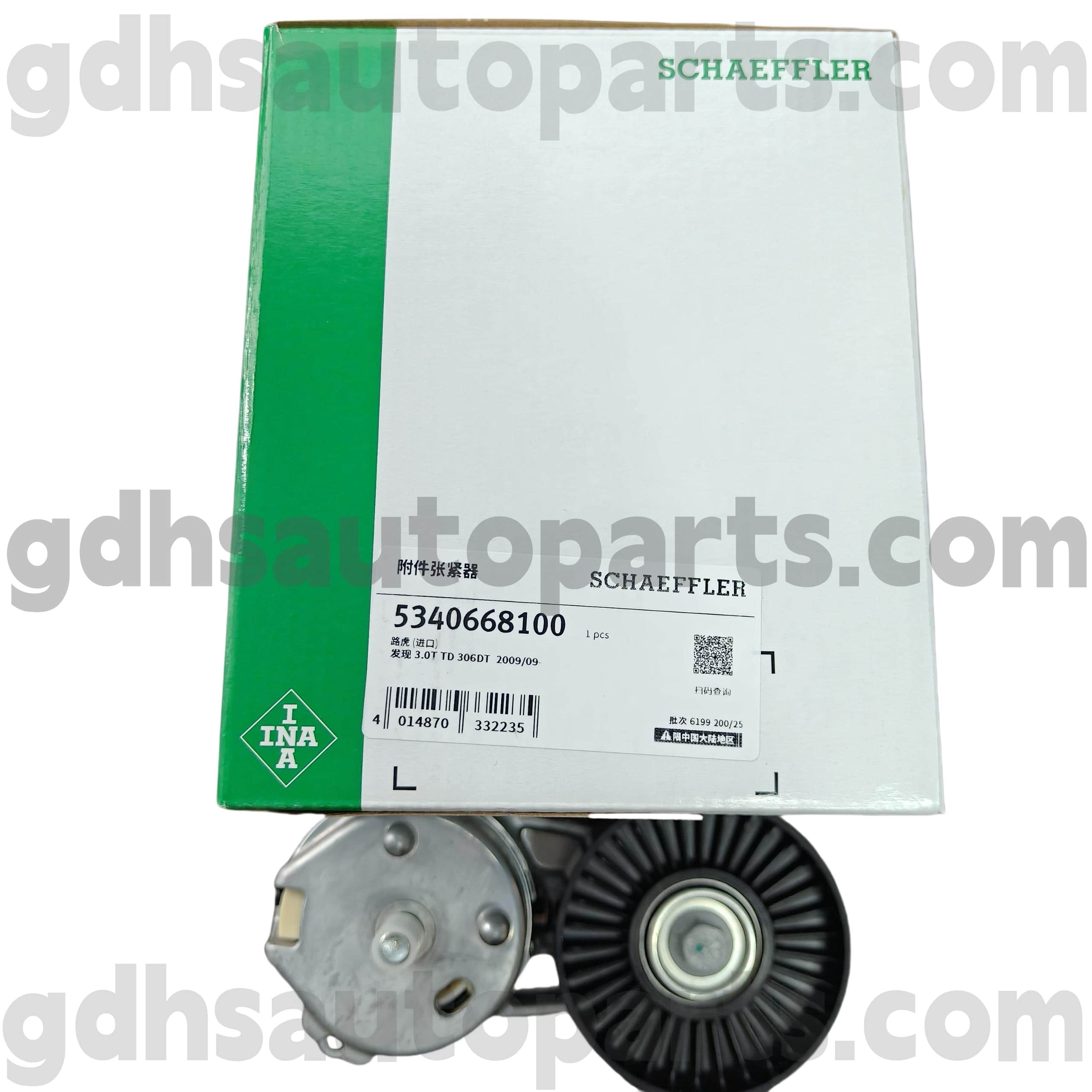 5340668100 Schaeffler INA Tensor de correa de transmisión para Range Rover, Range Rover Sport, Land Rover Discovery 4 OE no. LR035493