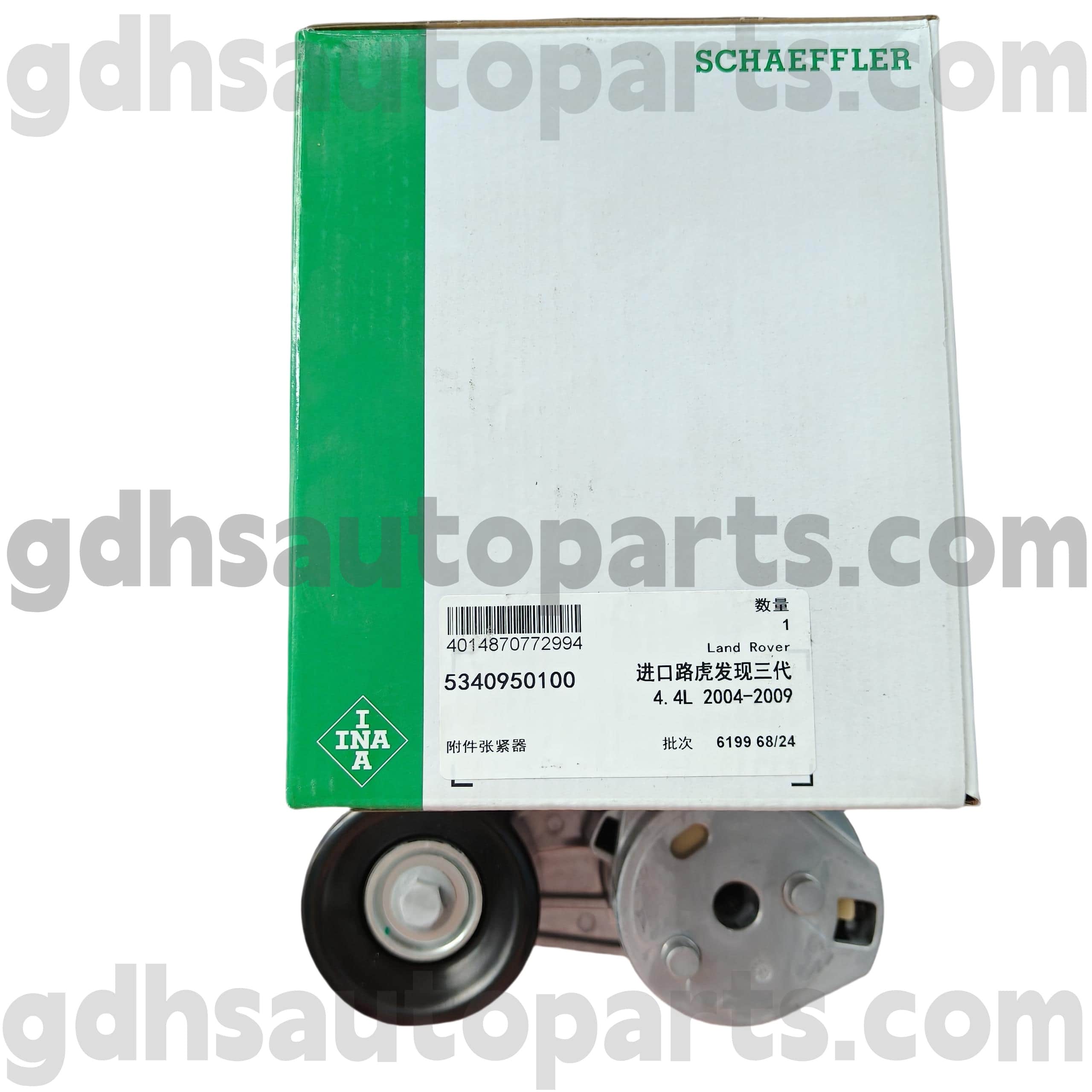 5340950100 Schaeffler INA Tensor de correa de transmisión para Range Rover Sport Oe no. PQG500220