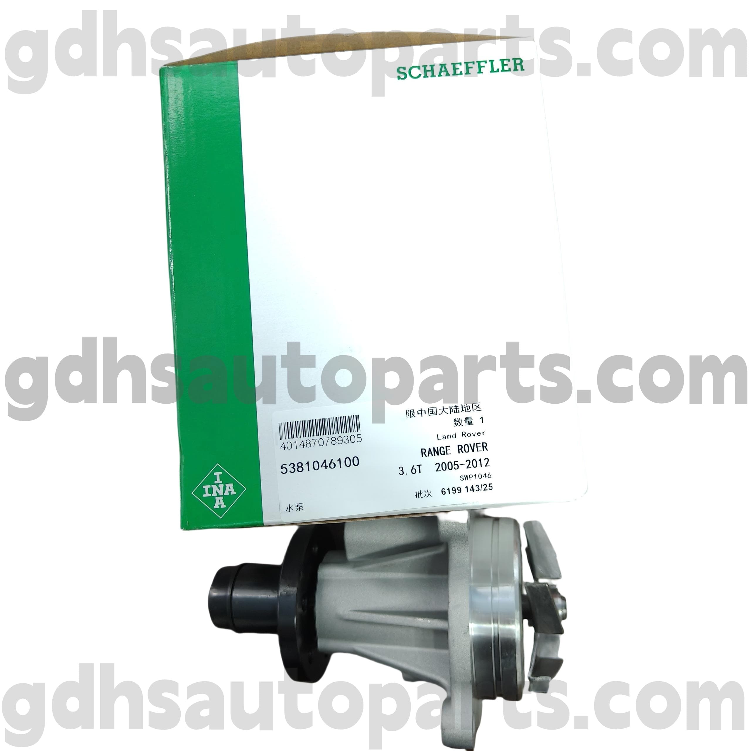 5381046100 Schaeffler Ina Bomba de agua para Range Rover, Range Rover Sport Oe no. LR008863