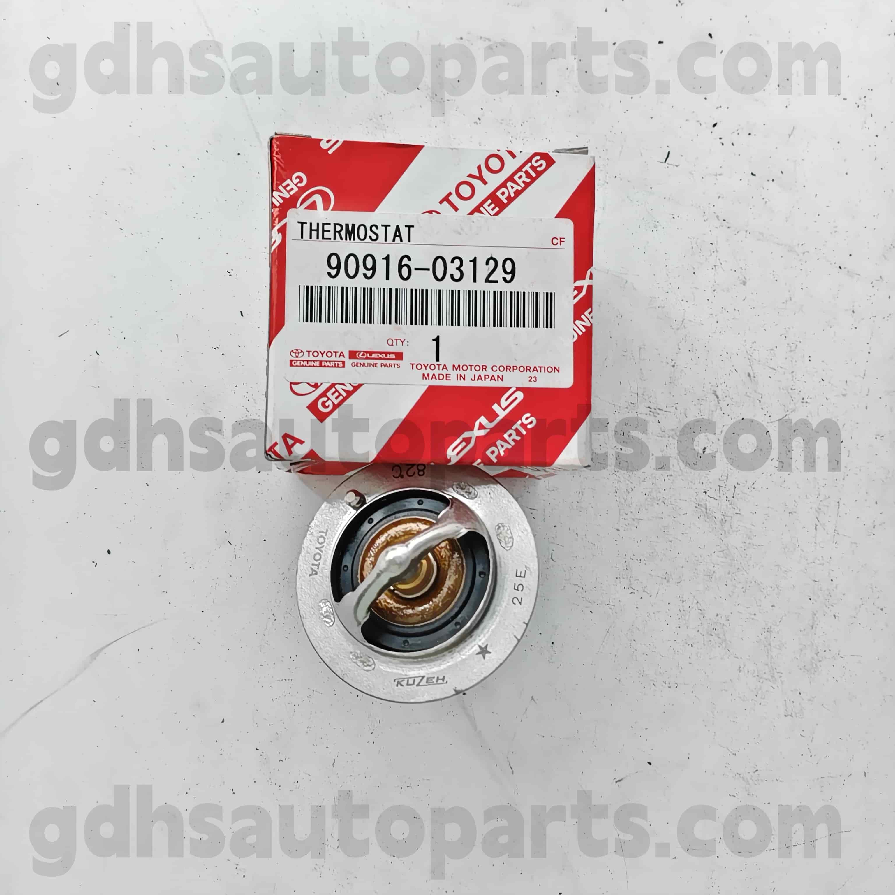 90916-03129 Termostato de piezas genuinas Toyota para Camry 、 Lexus ES2 ##/350/300H 、 Corolla Sed 、 Hilux 、 Rav4 Chassis no. 2azfe..acu2#