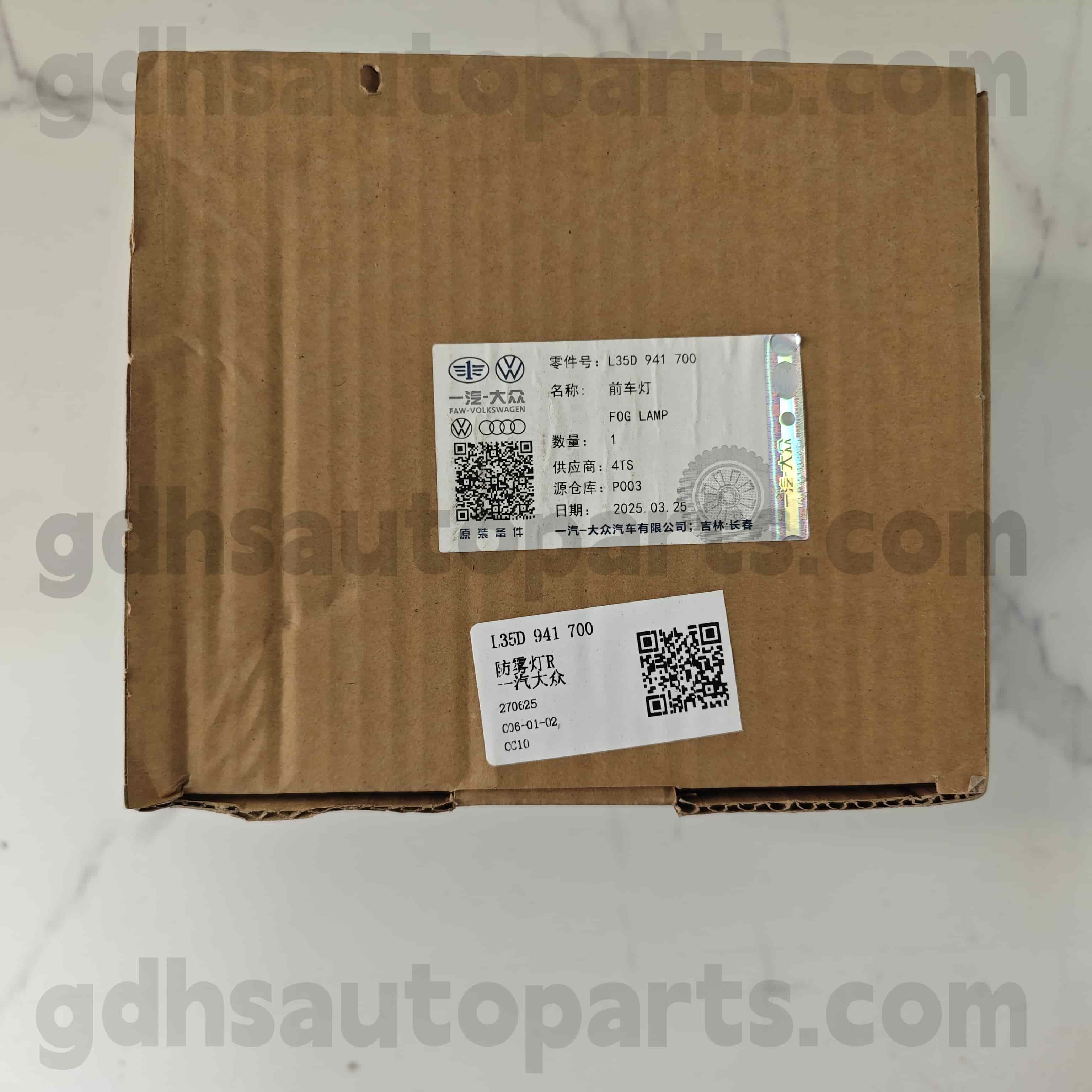 L35D 941 700 Volkswagen Piezas genuinas Luz de niebla derecha para CC CC